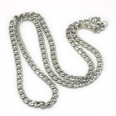 Non-Tarnish Trendy Men's 201 Stainless Steel Chain Curb Necklaces