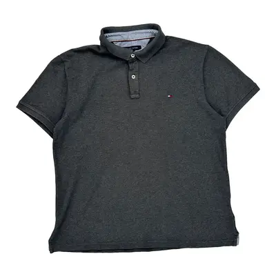 Tommy Hilfiger Polo Shirt - Large Grey Cotton
