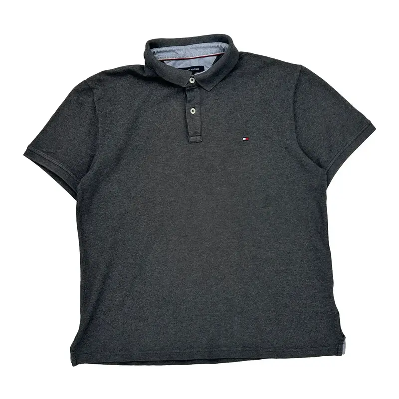 Tommy Hilfiger Polo Shirt - Large Grey Cotton