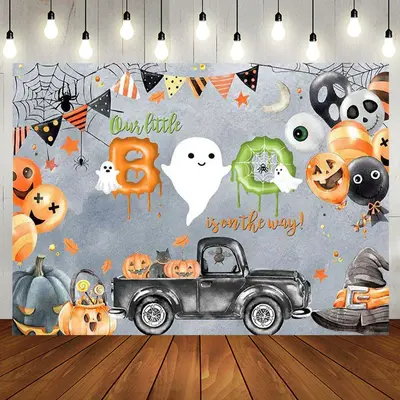 Melted Little Boo Halloween Baby Shower Backdrop