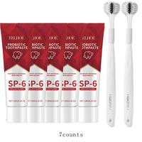 Probiotic Toothpaste with 2 Counts Toothbrush, 5 Counts Cleaning Toothpaste with Toothbrushes for Family, Toothpaste and Toot...
