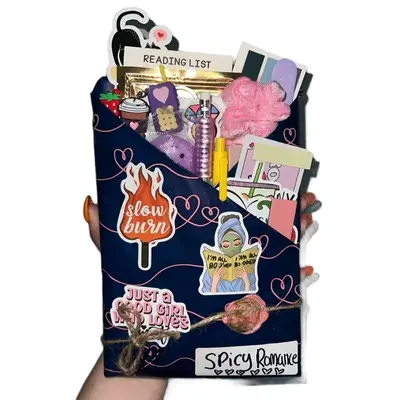 Blind Date With A Book Personalized Bookish Gifts with Stickers, Pen, Scrunchie, Goodies & More - Ideal for Book Lovers Handm...