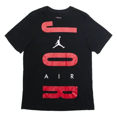 AIR JORDAN Mens T-Shirt Black Crew Neck M