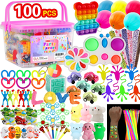 100 pcs Fidget Toys Pack, Party Favors For Kids 8-12 Mini Autism Sensory Toy Goodie Bag Pinata Stuffers Treasure Box School P...