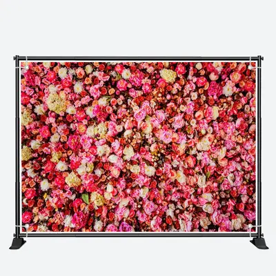 Colorful Flower Buds Floral Valentines Day Backdrop - Aperturee