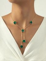 Elegant Flower Detail Pendant Necklace for Gift, Alloy Cute Matching Necklace Jewelry for Women, Gorgeous Classic Accessories...