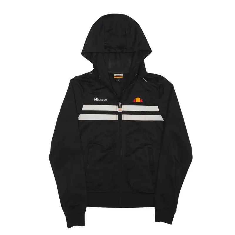 ELLESSE Hoodie Black Full Zip Womens S