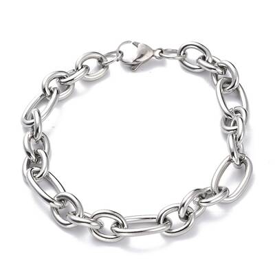 Tarnish Resistant 304 Stainless Steel Figaro Chain Bracelets