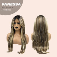 JBEXTENSION 26 Inches Curly Fashion Women Pre-Cut Frontlace Wig VANESSA LACE