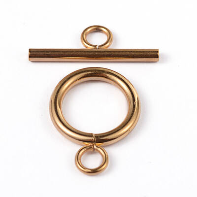 Ion Plating(IP) 304 Stainless Steel Ring Toggle Clasps