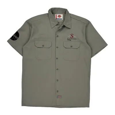 Savanna Drilling Dickies Short Sleeve Shirt - Medium Grey Polyester Blend