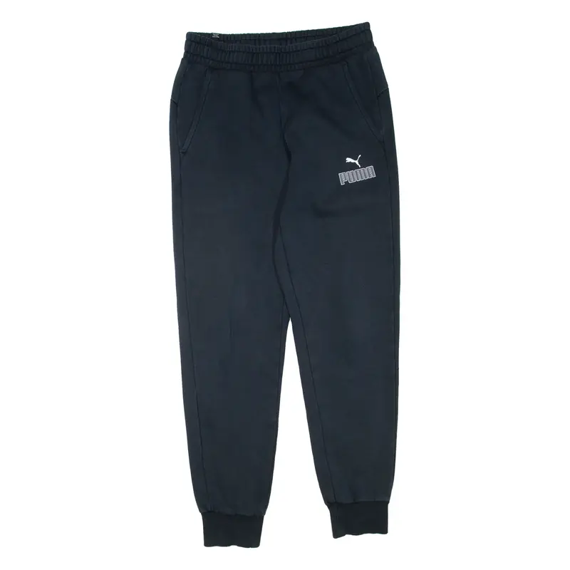 PUMA Womens Joggers Black Tapered S W30 L30