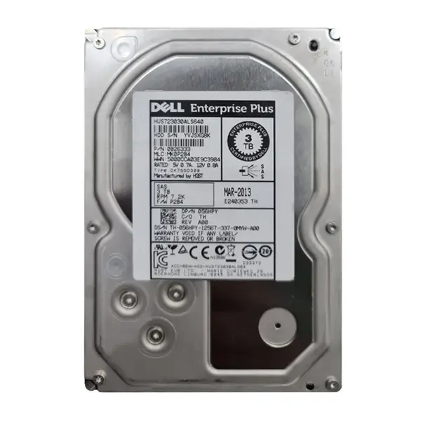 56HPY Dell 3TB 6Gb/s SAS 7200 3.5-Inch Hard Drive