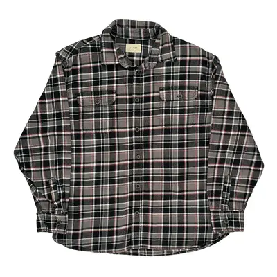Jachs Checked Flannel Shirt - XL Black Cotton