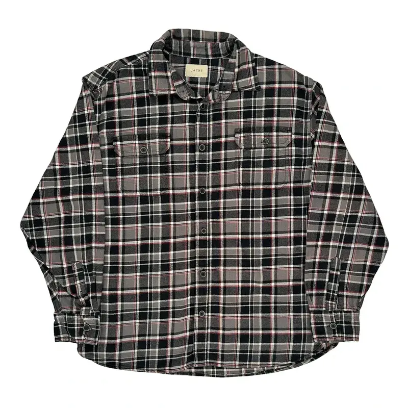 Jachs Checked Flannel Shirt - XL Black Cotton