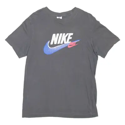 NIKE Mens T-Shirt Grey Crew Neck M
