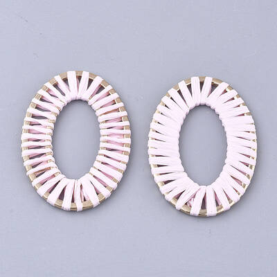 Handmade Raffia Woven Linging Rings