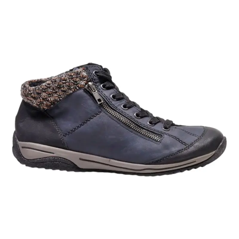 RIEKER Hiking Boots Blue Synthetic Womens UK 5