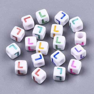 Opaque White Acrylic Beads