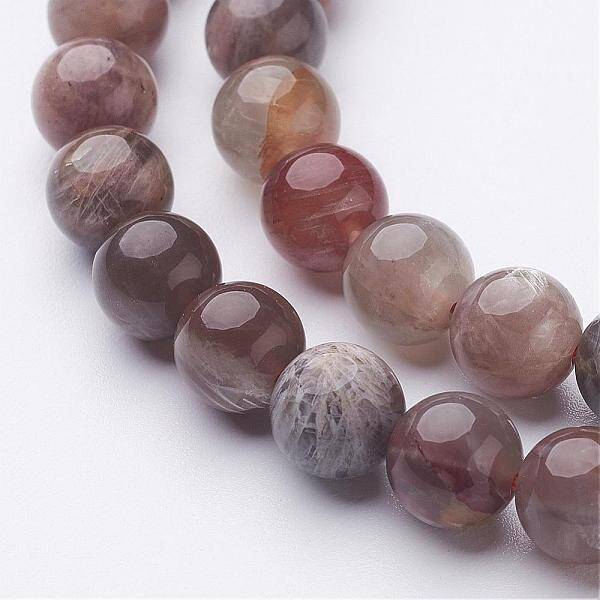 Natural Black Sunstone Bead Strands