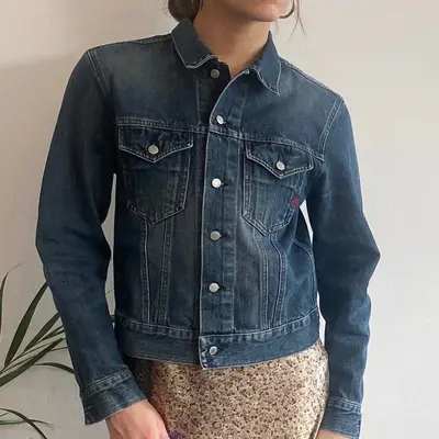 Take Two Denim Jacket - Small Blue Cotton