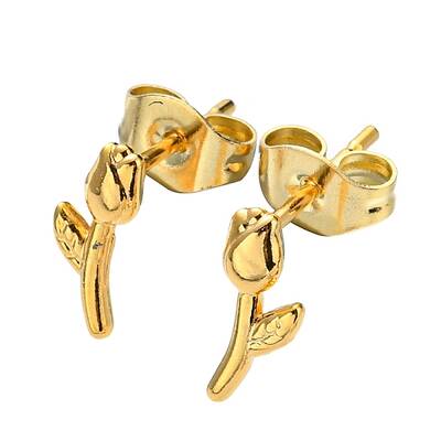 PVD Vacuum Plating 304 Stainless Steel Stud Earrings for Women