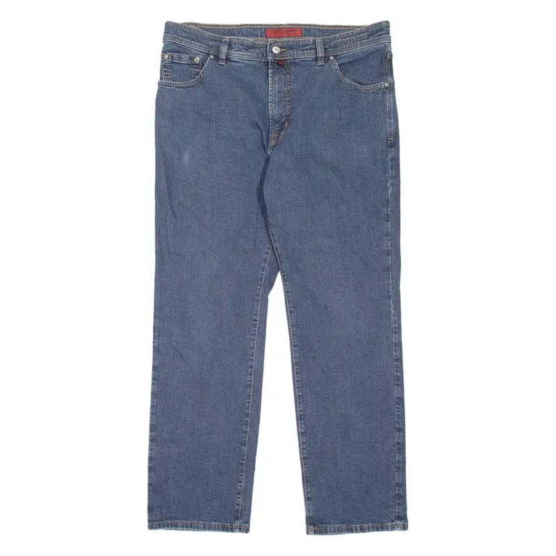 PIERRE CARDIN Dijon Mens Jeans Blue Regular Straight W36 L30