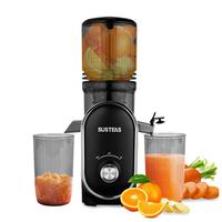 SUSTEAS Cold Press Juicer Large 5.3 Inch Feed Chute Juice Yield Up to 98% Easy to Clean with Two Filters for Whole Vegetables...