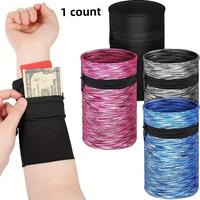 Random Color Wrist Wallet, 1/2 Counts Zipper Wristband Pouch, Mini Cash Card Holder for Outdoor Sports & Travel Accessories