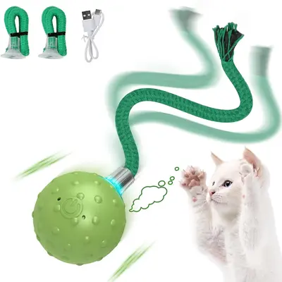 Electric Smart Cat Ball Toy, 1 Set Interactive Cat Ball Toy, Cat Teaser Toy, Pet Supplies for Indoor Outdoor Use