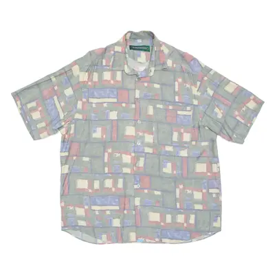 Mens Shirt Green Crazy Pattern L
