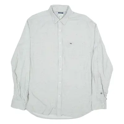 DIESEL Mens Shirt Grey Spotted Long Sleeve XL