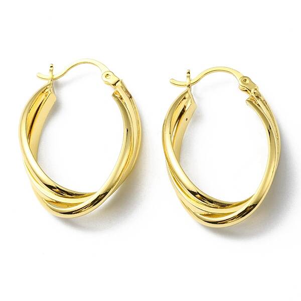 Rack Plating Brass Hoop Earrings