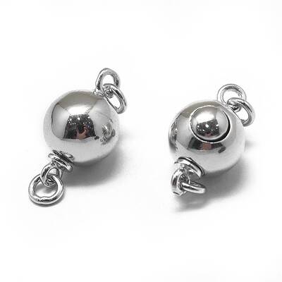 Anti-Tarnish Rhodium Plated 925 Sterling Silver Box Clasps