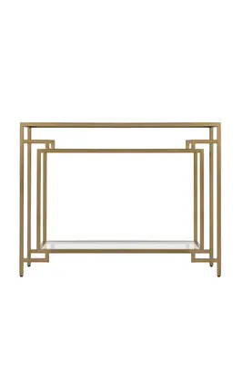 Gold Framed Geometric Console Table | Andrew Martin Architect