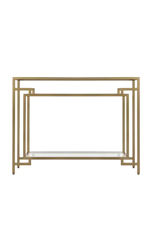 Gold Framed Geometric Console Table | Andrew Martin Architect