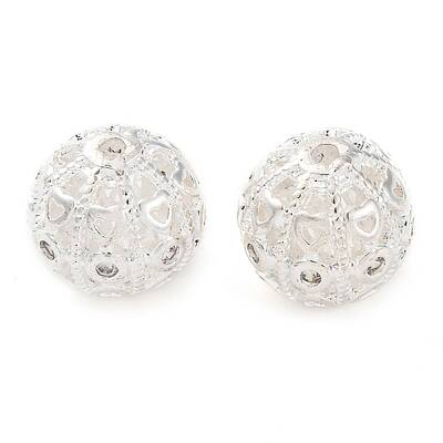 Brass Micro Pave Clear Cubic Zirconia Spacer Baeds