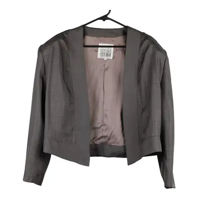 Terzo Cropped Blazer - XL Grey Viscose Blend