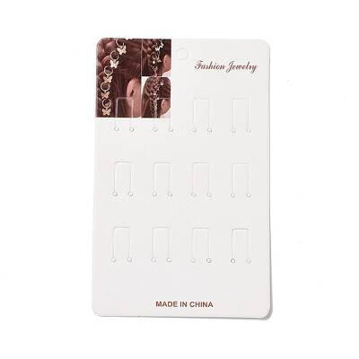Rectangle Hair Clips Display Cards
