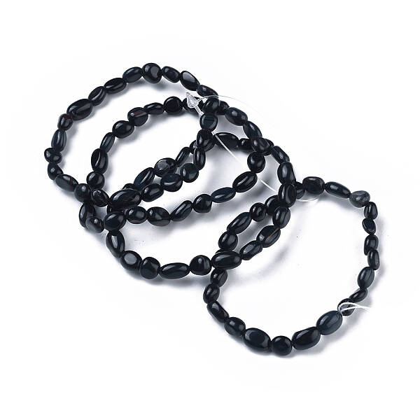 Natural Blue Tiger Eye(Dyed & Heated) Bead Stretch Bracelets