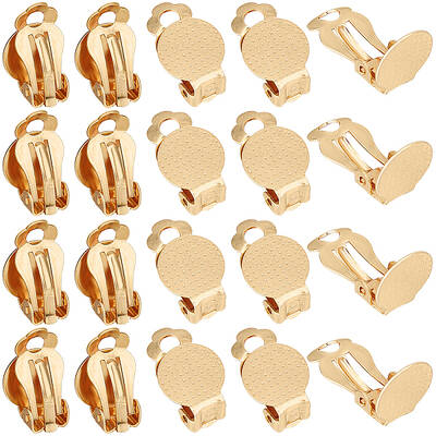 40Pcs 304 Stainless Steel Clip-on Earring Findings