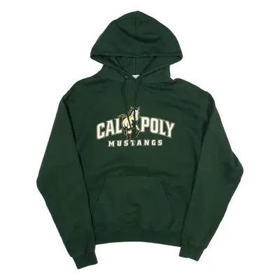 CHAMPION Cal Poly Mustangs Mens Green Hoodie USA M