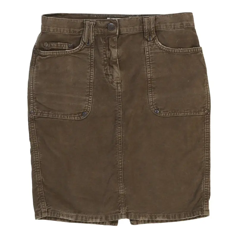Age 14 Blumarine Mini Skirt - 28W 18L Khaki Cotton | Size: 28