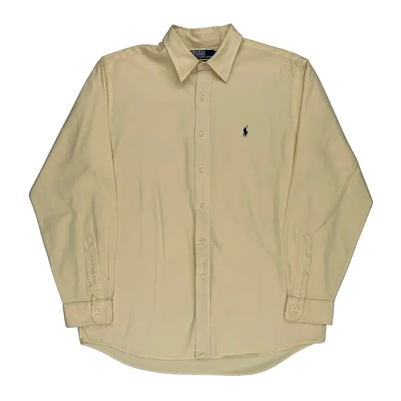 Lowell Sport Polo By Ralph Lauren Shirt - Large Beige Cotton | Size: large