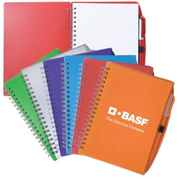 150 Custom Spiral Notebook With Pen - Polypropylene