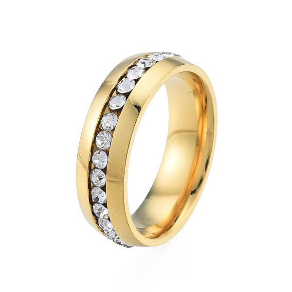 Crystal Rhinestone Flat Finger Ring