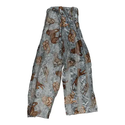 Unbranded Animal Print Scarf - No Size Grey Polyester