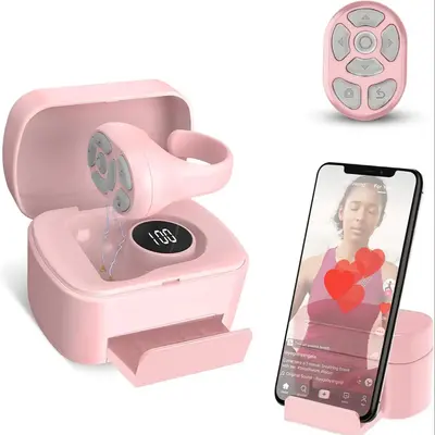 Wireless Remote Control Ring with Digital Display & Charging Case, Rechargeable 7-Button Scrolling Ring Clicker for Smartphon...