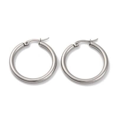 Non-Tarnish Ring 304 Stainless Steel Hoop Earrings for Women Men