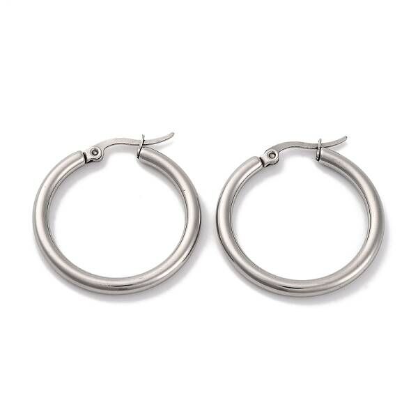 Non-Tarnish Ring 304 Stainless Steel Hoop Earrings for Women Men